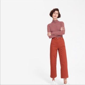 Everlane Wide leg crop, rust color, size 00